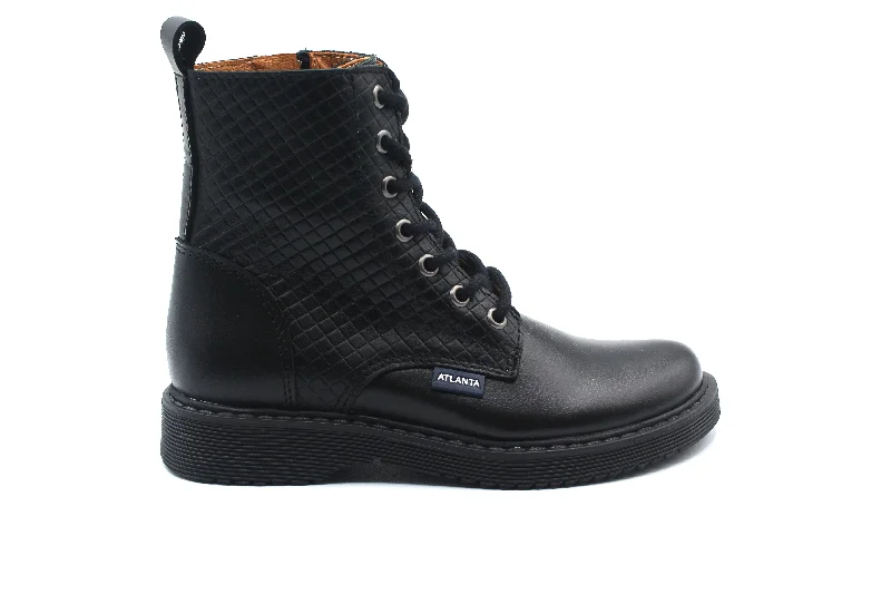 Atlanta Black Combat Bootie