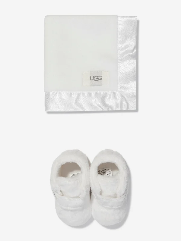 UGG Baby Bixbee Booties And Blanket Gift Set