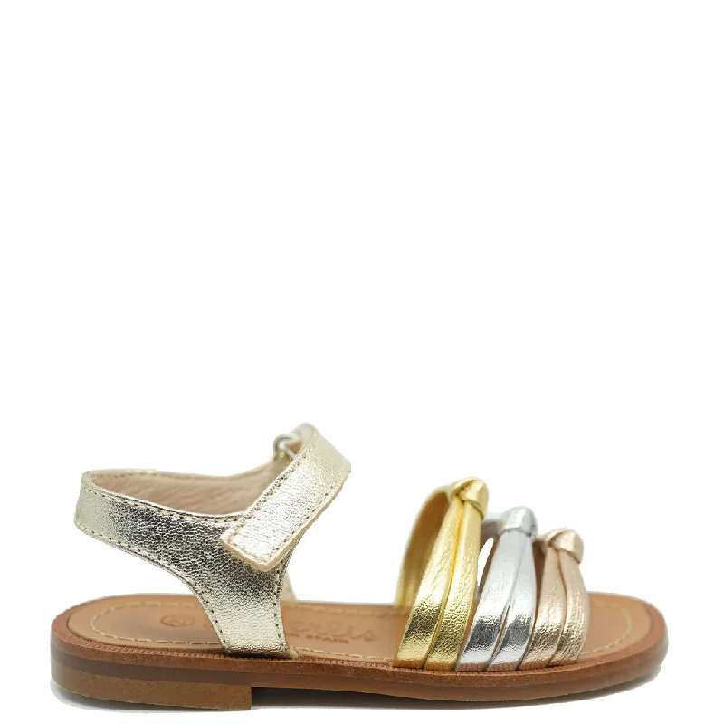 Beberlis Metallic Velcro Sandal