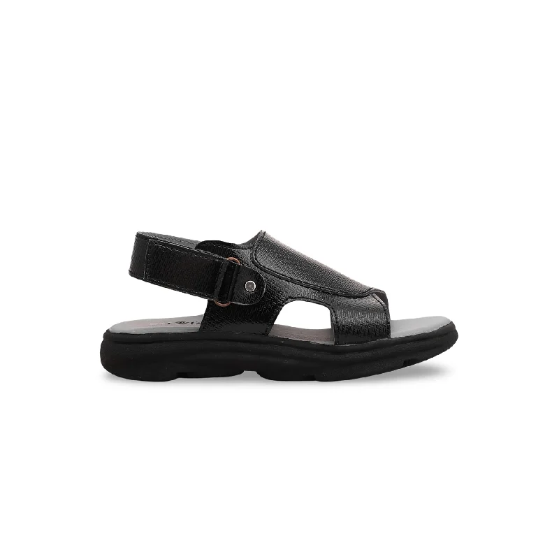 Boys Black Formal Sandal KD9446