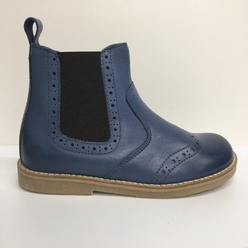 Leather Chelsea Ankle Boot - Blue