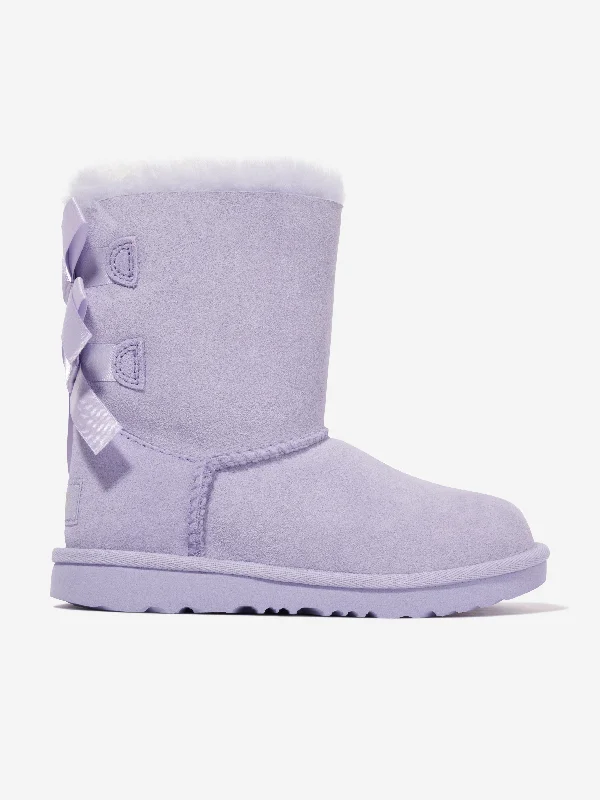 UGG Girls Bailey Bow II Boots in Purple