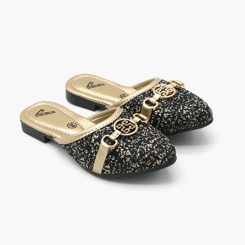 Girls Banto Slipper - Black