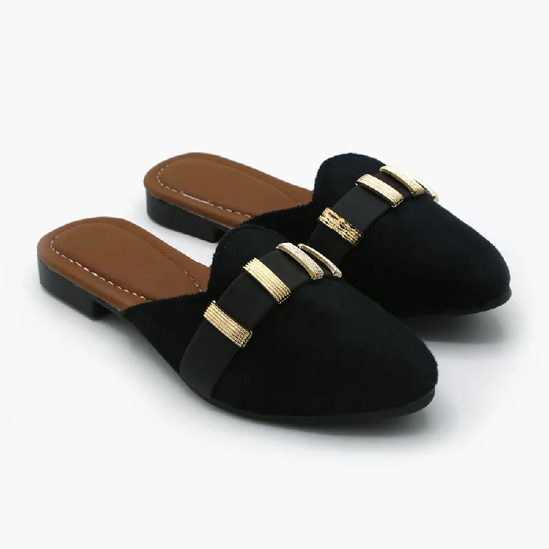 Girls Banto Slipper - Black