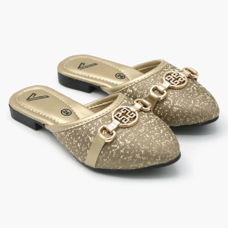 Girls Banto Slipper - Fawn