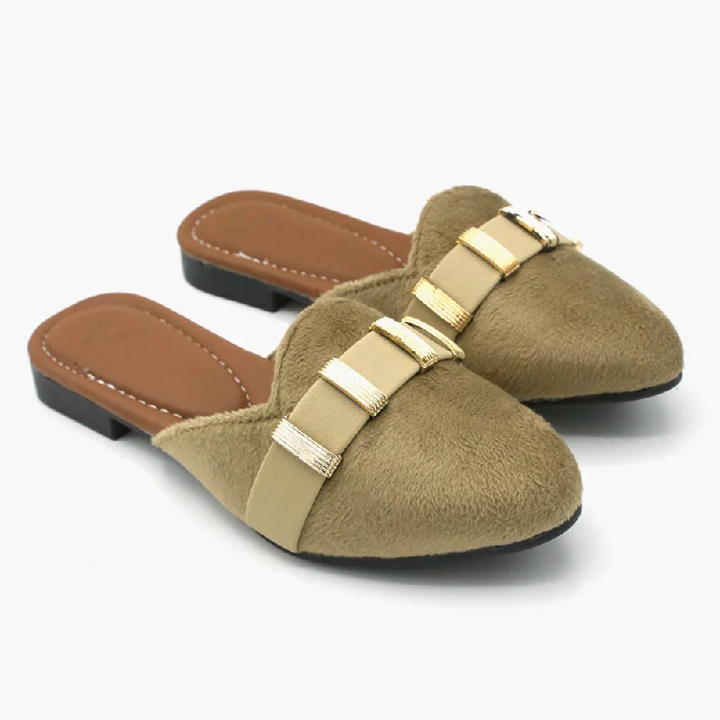 Girls Banto Slipper - Fawn