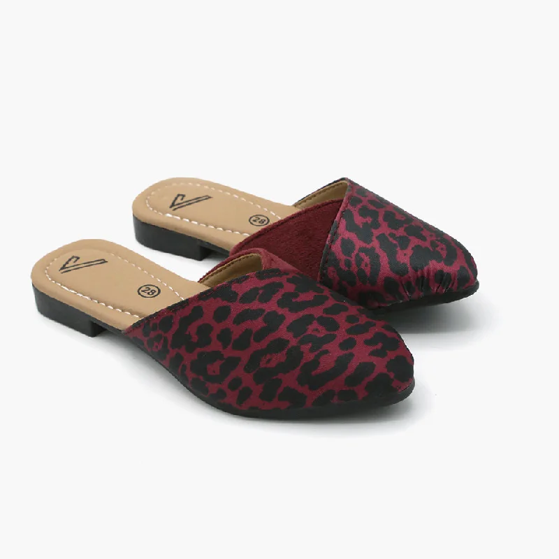 Girls Banto Slipper - Maroon