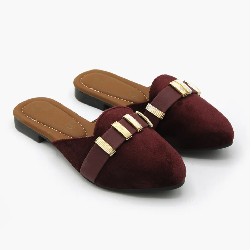 Girls Banto Slipper - Maroon