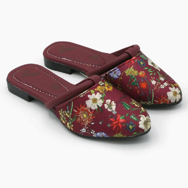 Girls Banto Slipper - Maroon