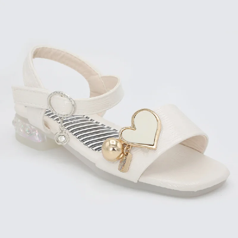 Girls Heels - White