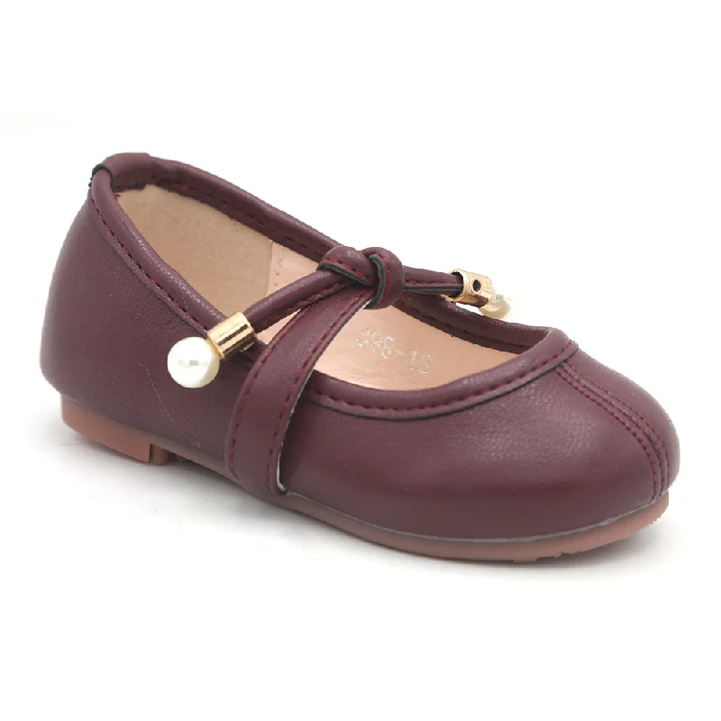 Girls Pumps - Maroon