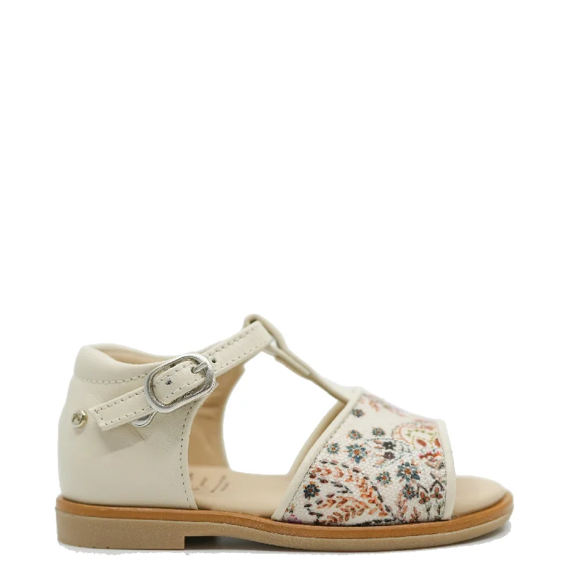 Manuela Cream Floral Baby Sandal