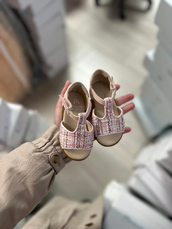 Manuela Rose Chanel Velcro Baby Sandal