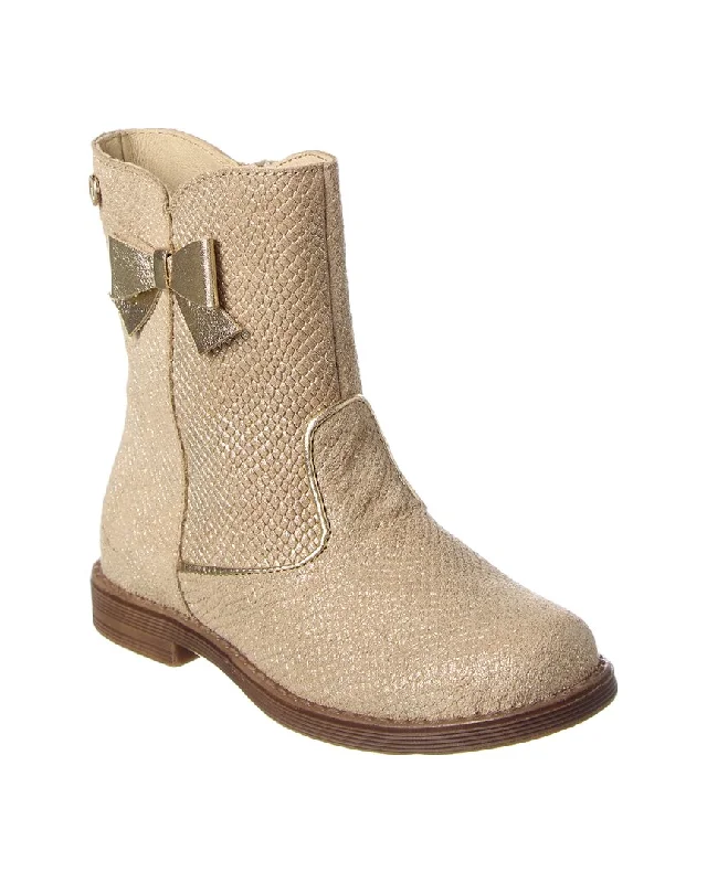 Naturino Morein Lizard-Embossed Leather Boot