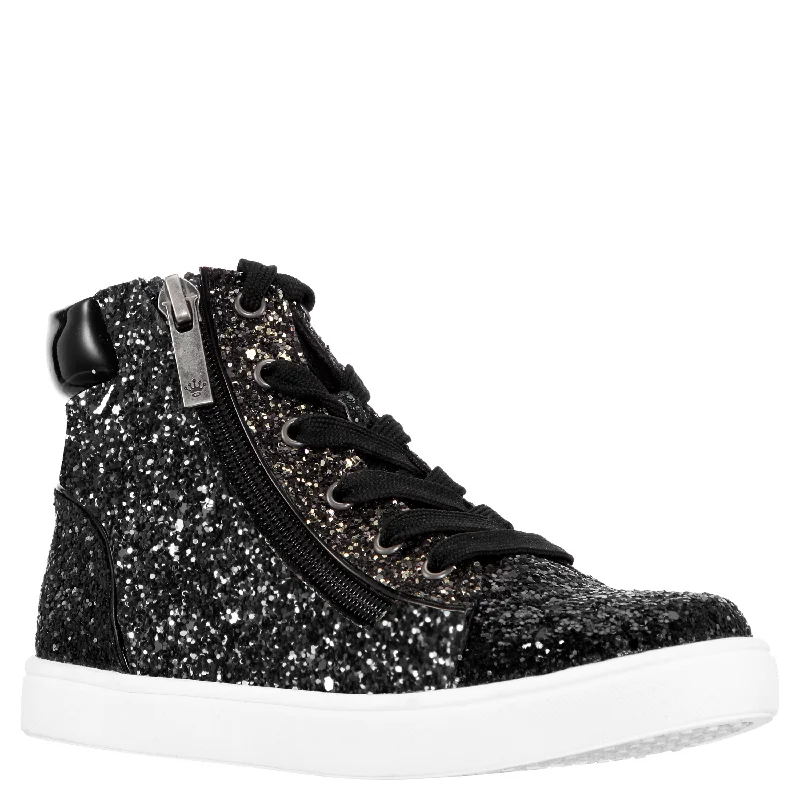 Desta Hi-Top Sneaker - Black Glitter