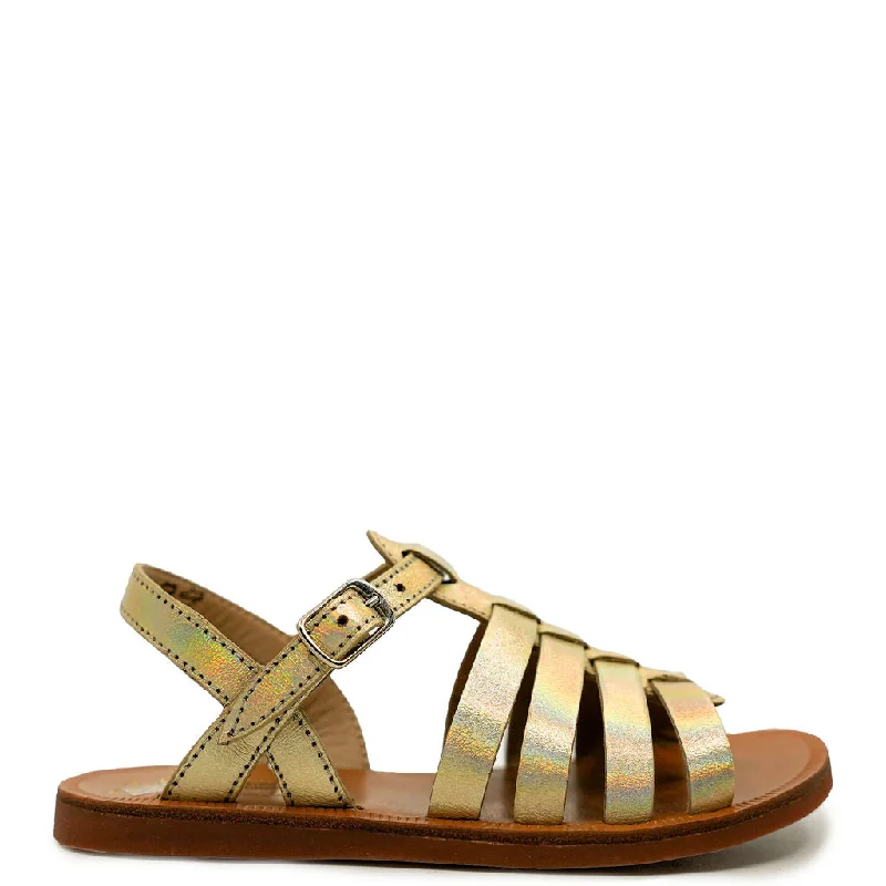 Pom D'Api Gold Iridescent Sandal