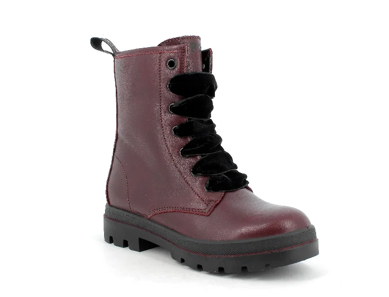 Primigi Rocky Girls Bordo Lace Up Boot