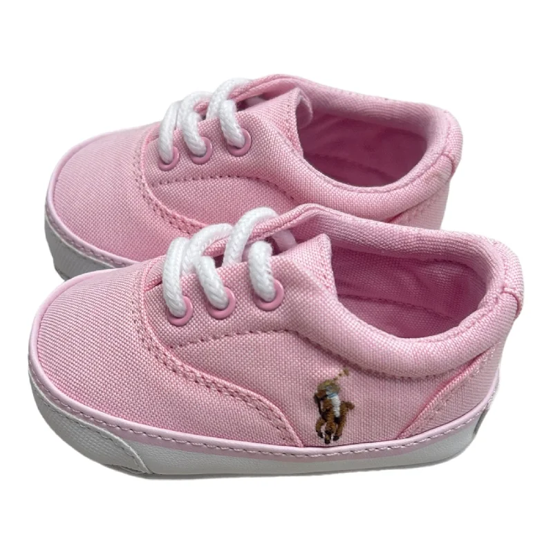 Ralph Lauren - Pink textile baby shoes, trainer style