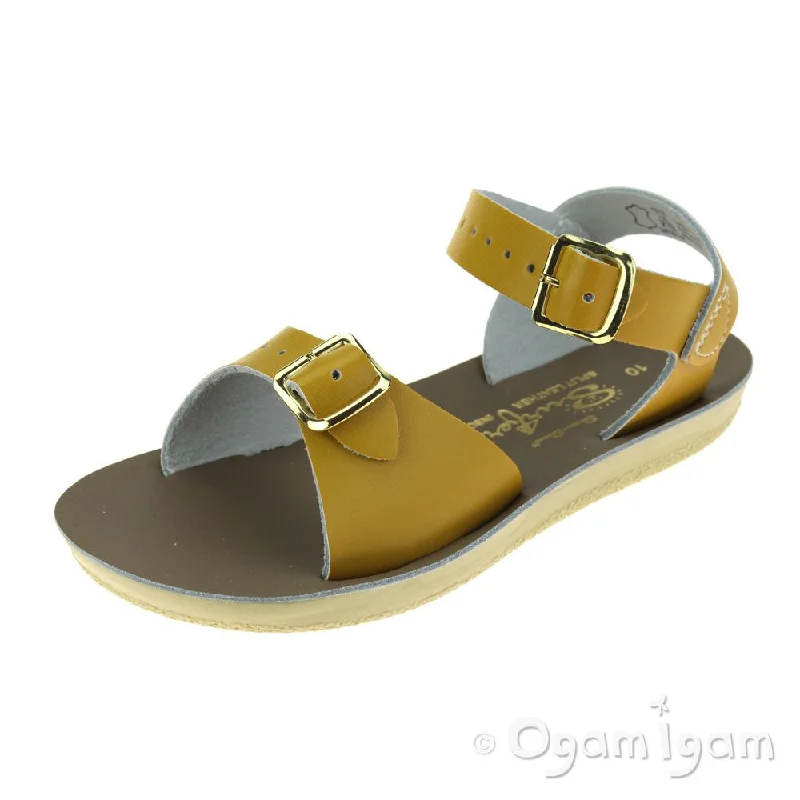 Salt-Water Surfer Boys Girls Waterfriendly Mustard Yellow Sandal