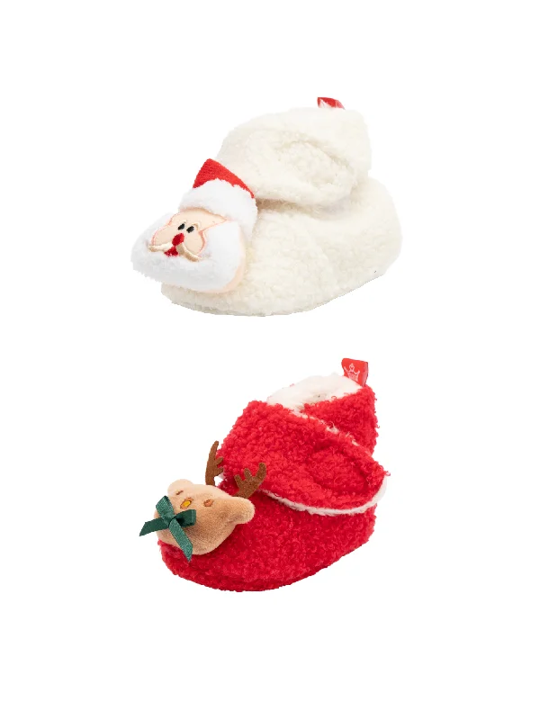 Soft Christmas Baby Booties - Unisex