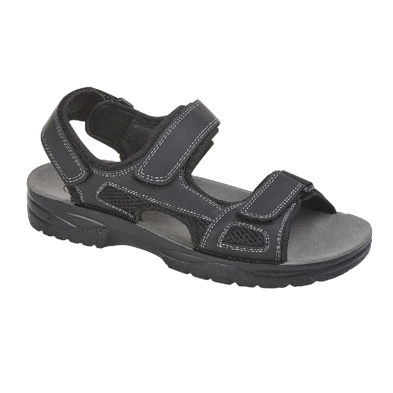 Urban Jacks Costello Black Mens Sandals