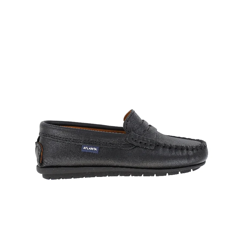 ATLANTA MOCASSIN BLACK PENNY LOAFER [FINAL SALE]