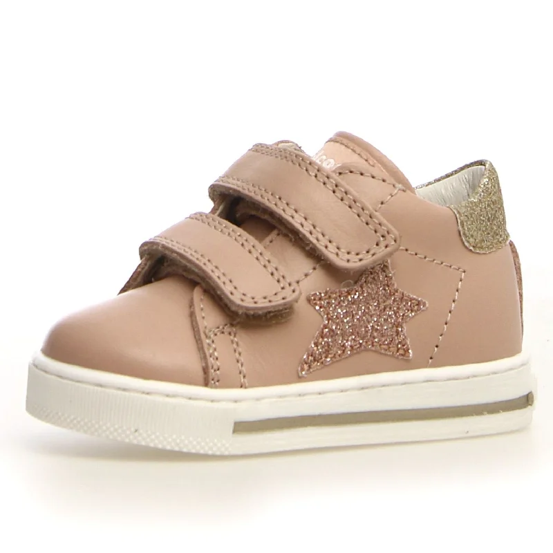 Falcotto Sasha VL Girl's Sneakers - Glitter Cipria/Platinum