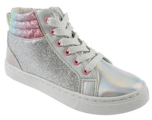 Girls Iridescent Faux Leather Sneaker