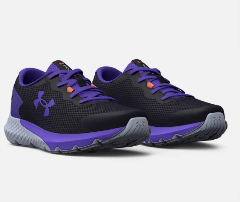 Girl's Rogue 3 Running Shoe In Black/blue/purple