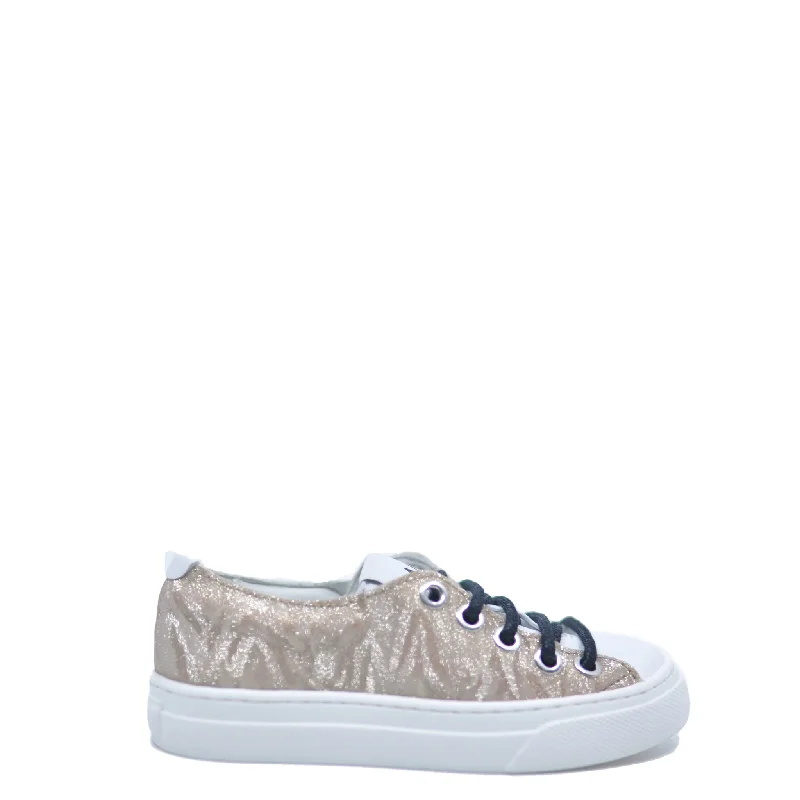 MAA Gold Shimmer Zipper Sneaker