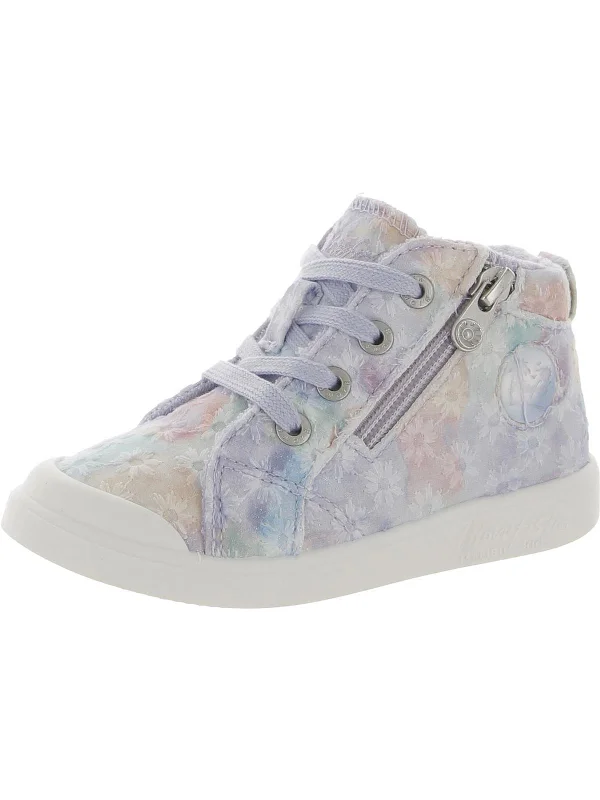 Malibu Kids Girls Zipper Canvas Athletic and Training Shoes