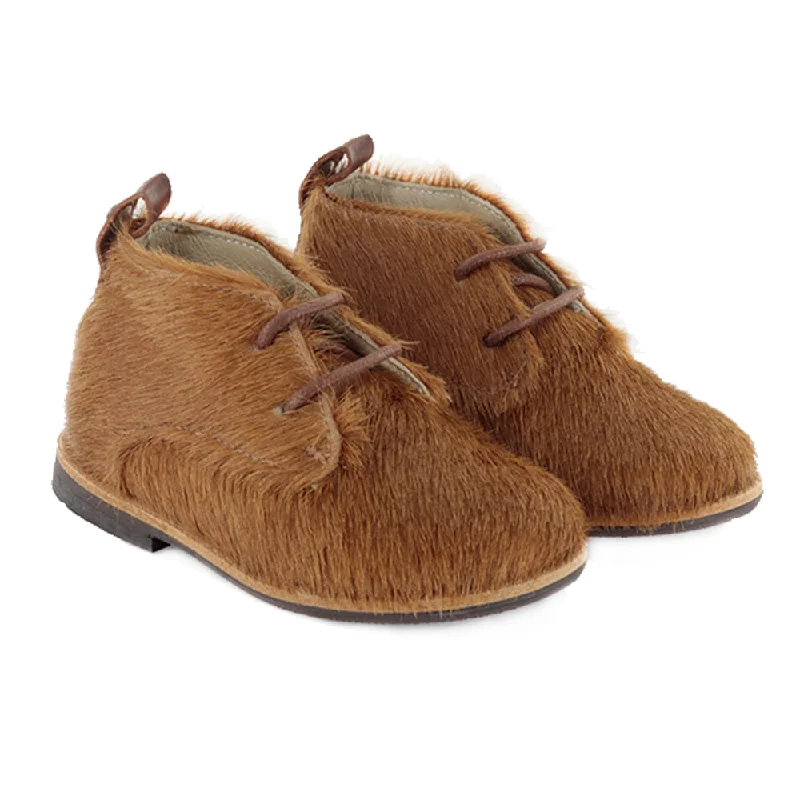 Manuela de Juan Girl's and Boy's Asher Bootie, Cuoio Potro