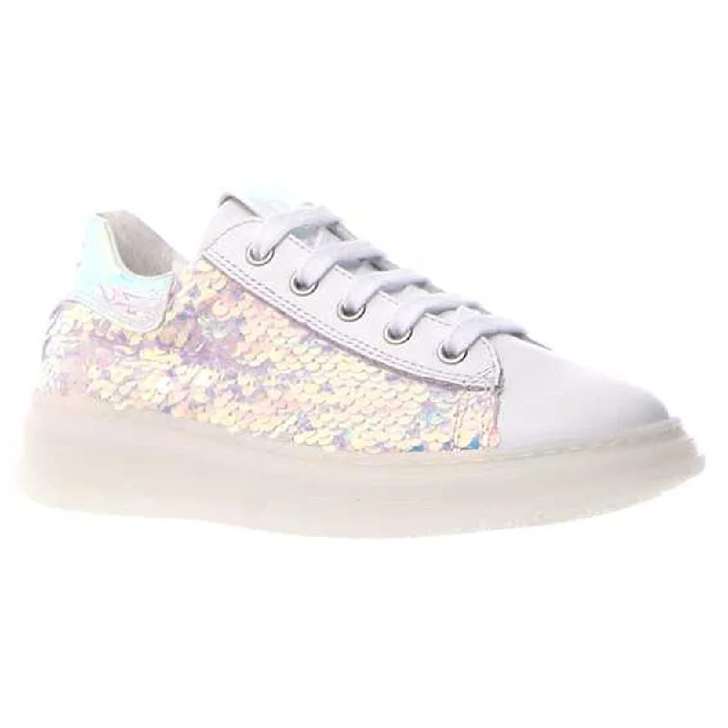 Naturino Girl's Porter Zip 07 White Sequins (Sizes 33-35)