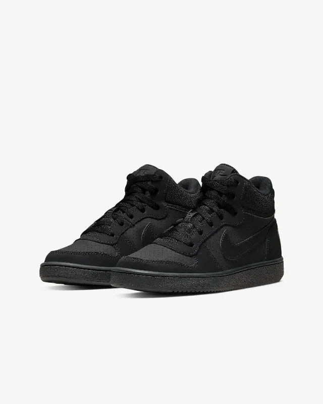 Nike Court Borough Mid 839977-001 Big Kids Black Skateboard Sneaker Shoes SGA13