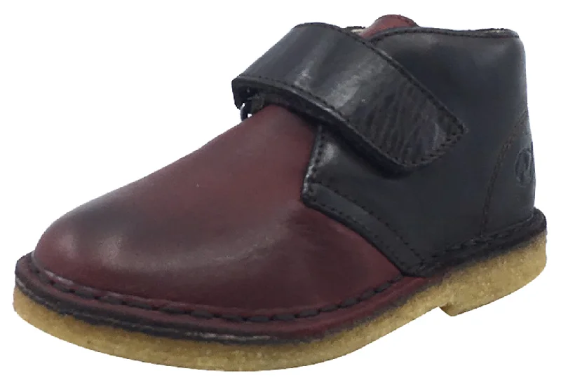 Naturino Boy's and Girl's Hook and Loop Closure Chukka Desert Boot, Moro-Bordeaux