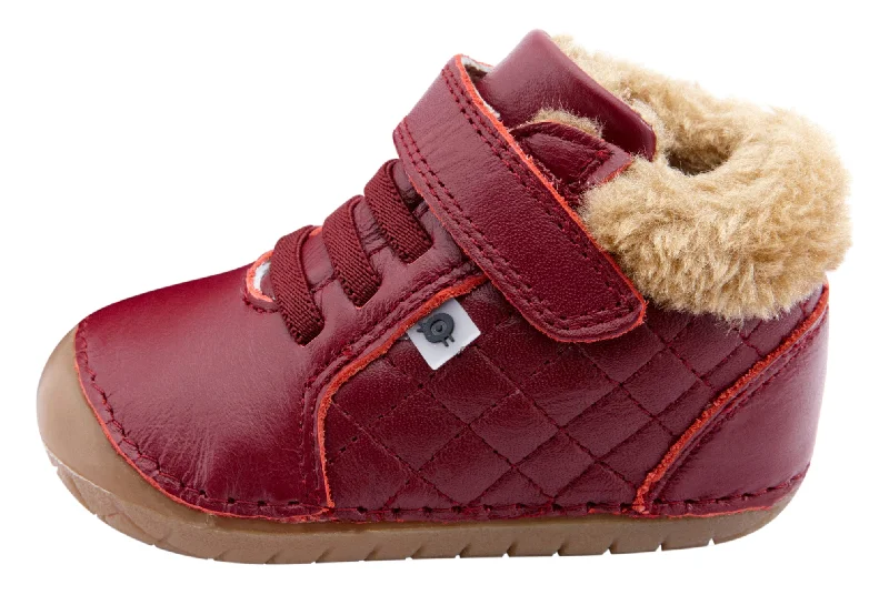 Old Soles Boy's & Girl's 4070 Flake Pave Sneaker Booties - Burgundy