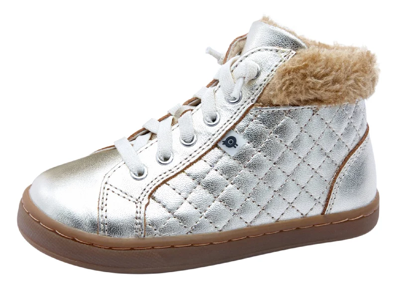 Old Soles Boy's & Girl's 6125 Plushier Sneaker - Gold