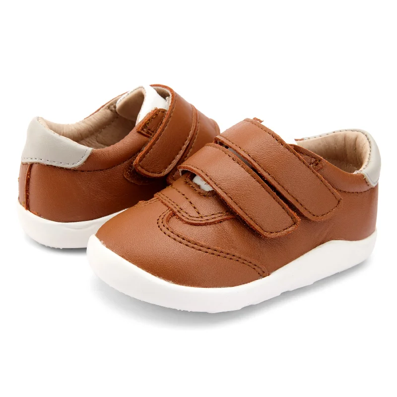 Old Soles Boy's 8012 Path Way Sneaker Shoes - Tan/Snow/Gris