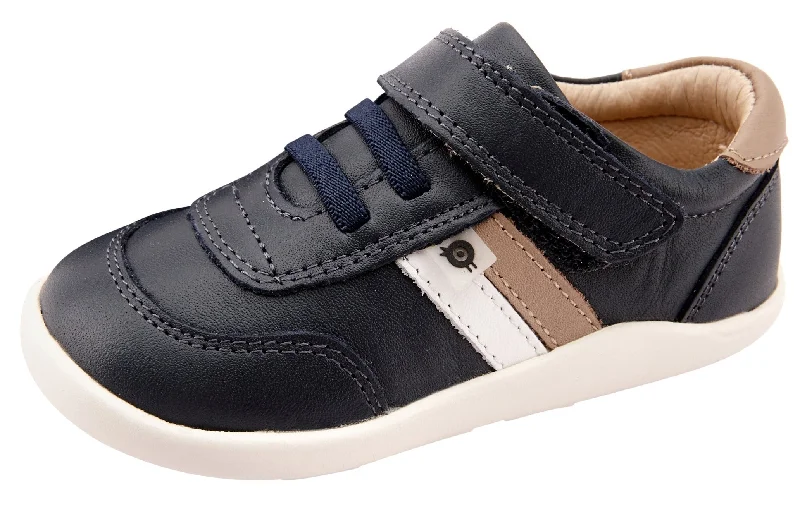 Old Soles Boy's 8013 Play Ground Sneakers - Navy/Taupe/Snow