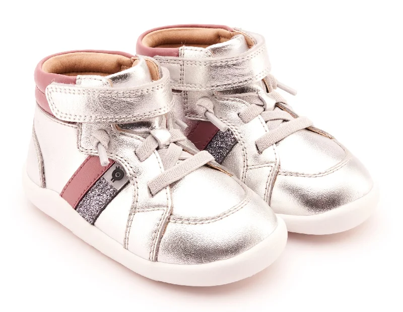 Old Soles Girl's 8044 Tar Ground Casual Shoes - Silver / Malva / Glam Gunmetal