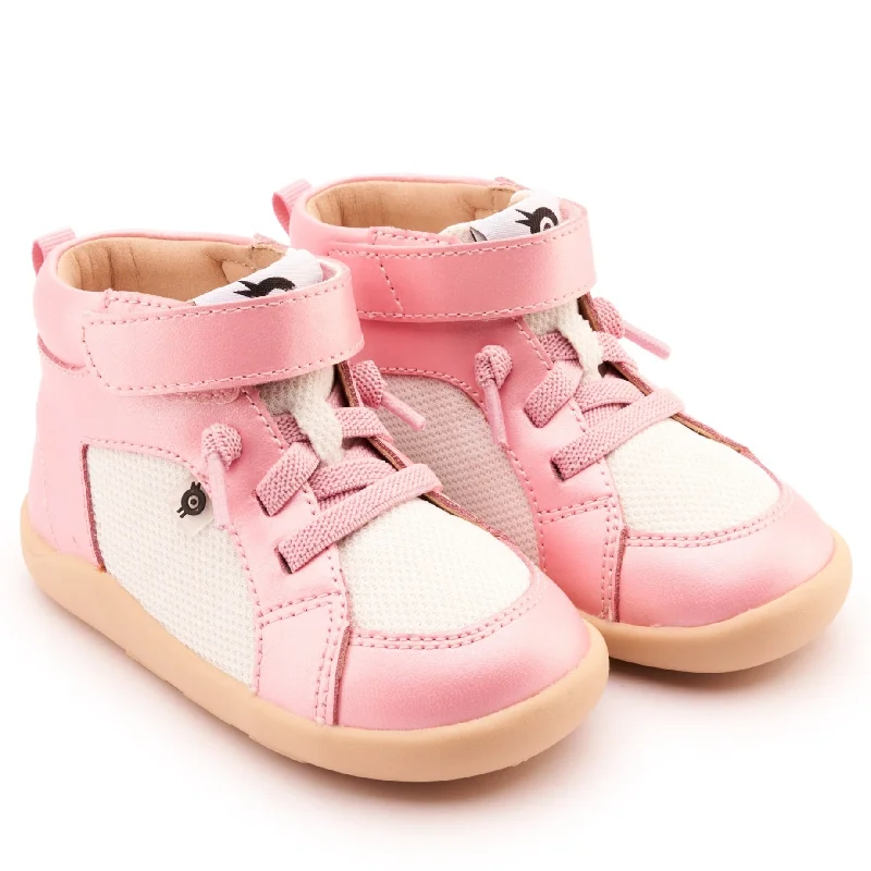 Old Soles Girl's 8045 Mainlander Casual Shoes - Pearlised Pink / White