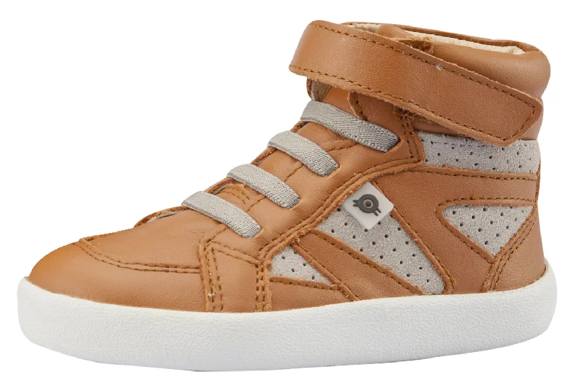 Old Soles Girl's & Boy's New Leader Sneakers, Tan / Grey Suede