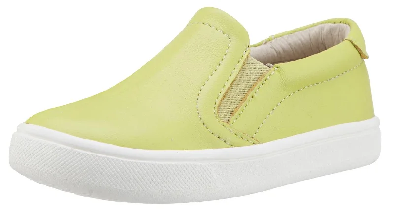 Old Soles Boy's & Girl's 6010 Dressy Hoff Lima Green Leather Slip On Sneaker Shoe