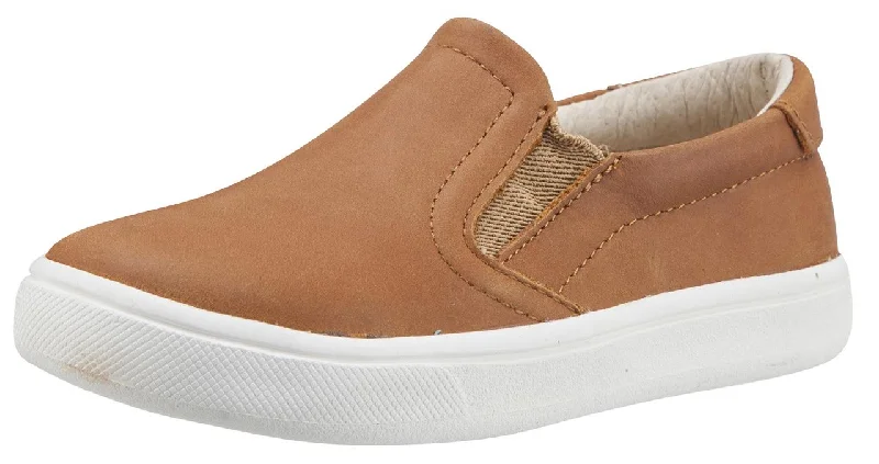 Old Soles 6010 Dressy Hoff Tan Leather Slip On Sneaker Shoe