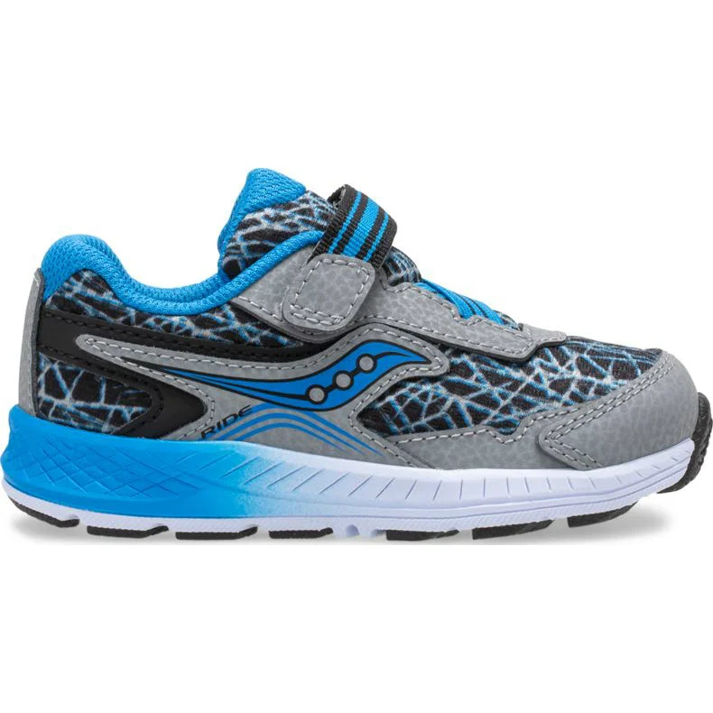 Saucony Grey/Blue/Black Ride 10 Baby/Toddler Sneaker