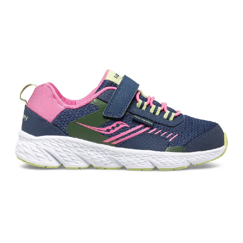 Saucony Navy/Green/Pink Wind Shield A/C Children’s Sneaker