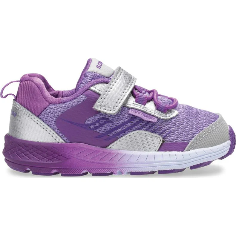 Saucony Silver/Purple Wind Shield Baby/Toddler Sneaker