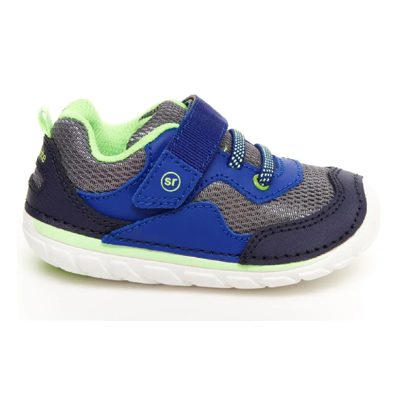 Stride Rite Navy/Lime Rhett Soft Motion Baby Sneaker