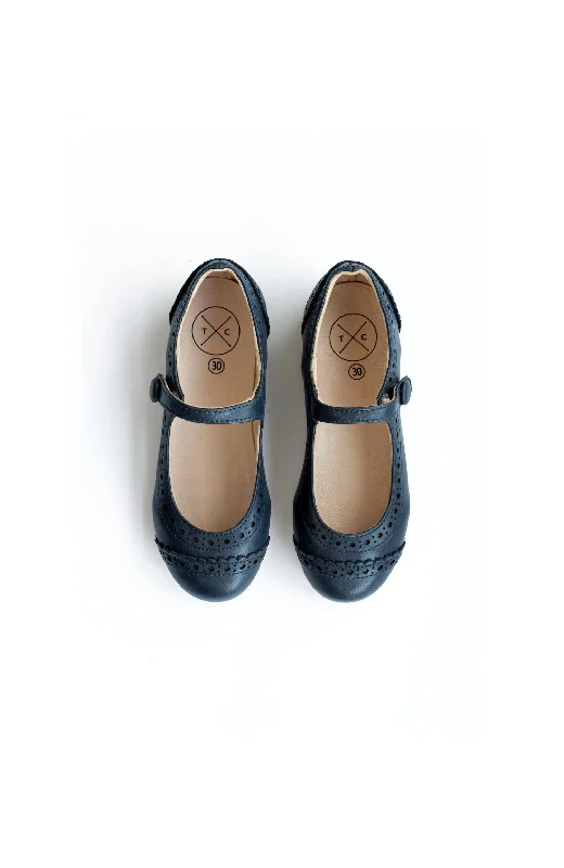 TANNERY & CO NAVY LEATHER MARY JANE [FINAL SALE]