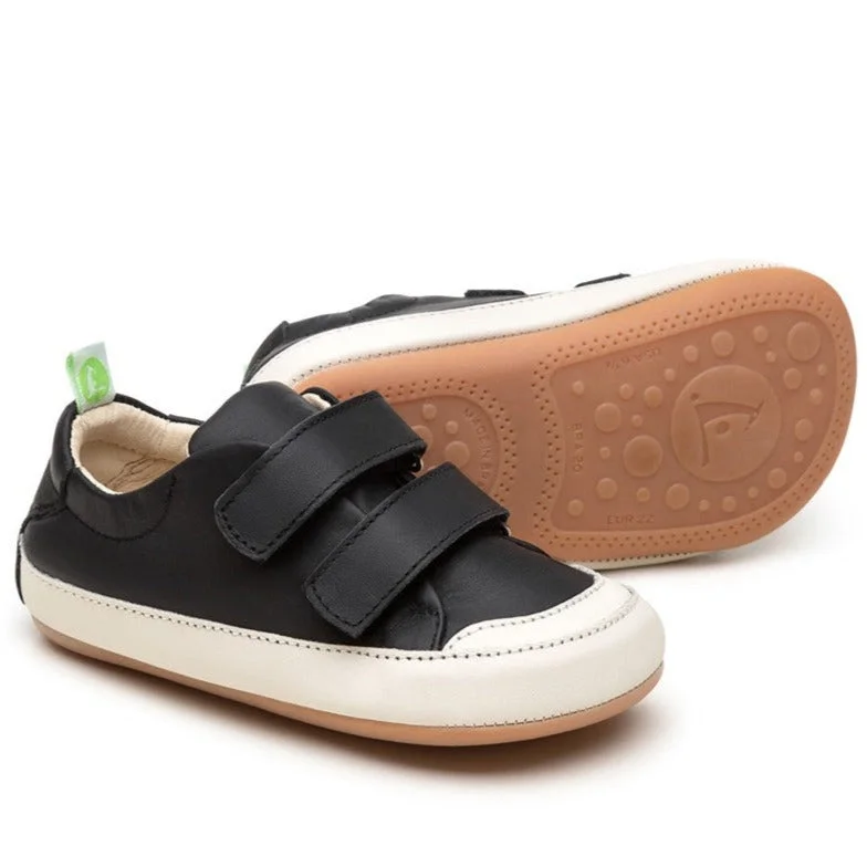 Tip Toey Joey Girl's and Boy's Bossy Sneakers, Black/Tapioca